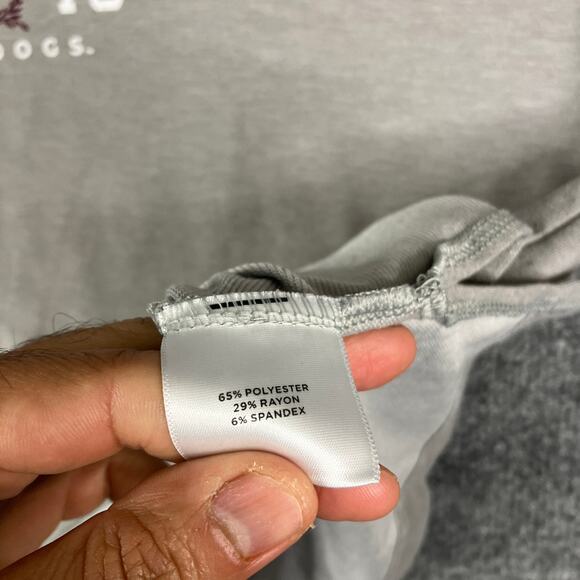 League T-Shirt Mens  L Gray Mississippi State Bulldogs Rayon Blend Stretch - Picture 6 of 8